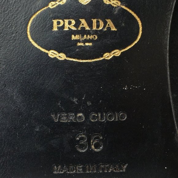 Women's Prada Milano Riding Boots Shoes Size 36 EU/6 US Black Distressed Suede - Picture 11 of 11